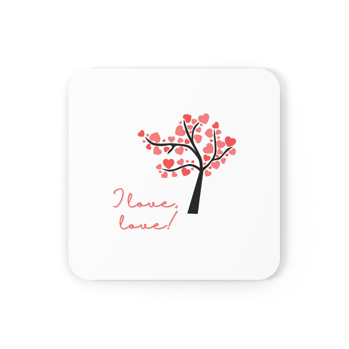 Coaster Set - I Love Love Cork Back Coasters