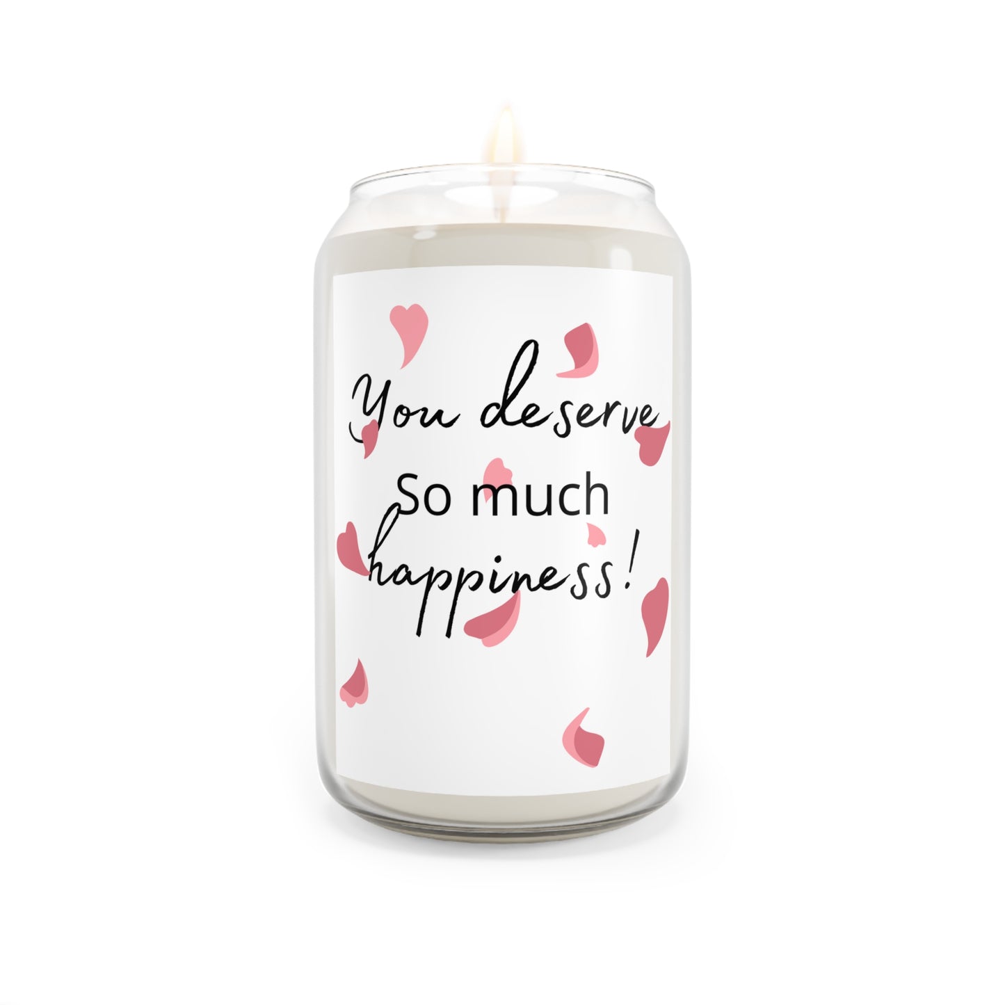 Blissful Scented Candle - You Deserve So Much Happiness! | Gift for Her, Home Decor, Relaxation, Self-Care, Birthday Present